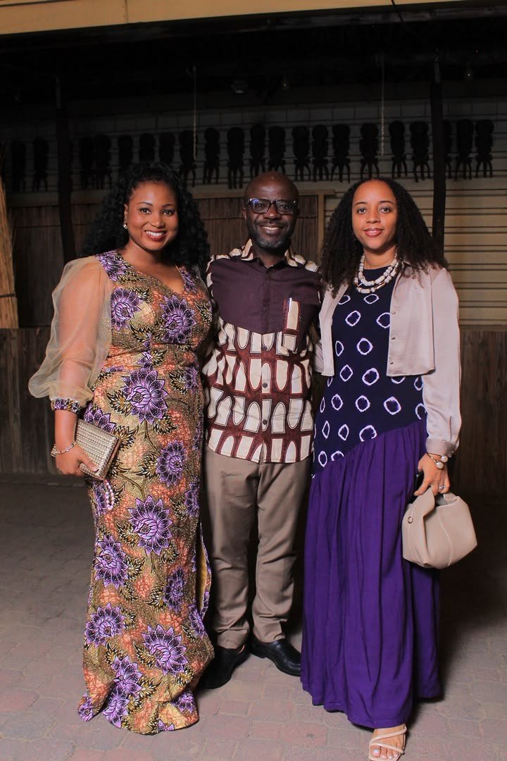 Montegut co-awardees with Dr. Nana Kwame Ayisi-Boateng at the gala dinner